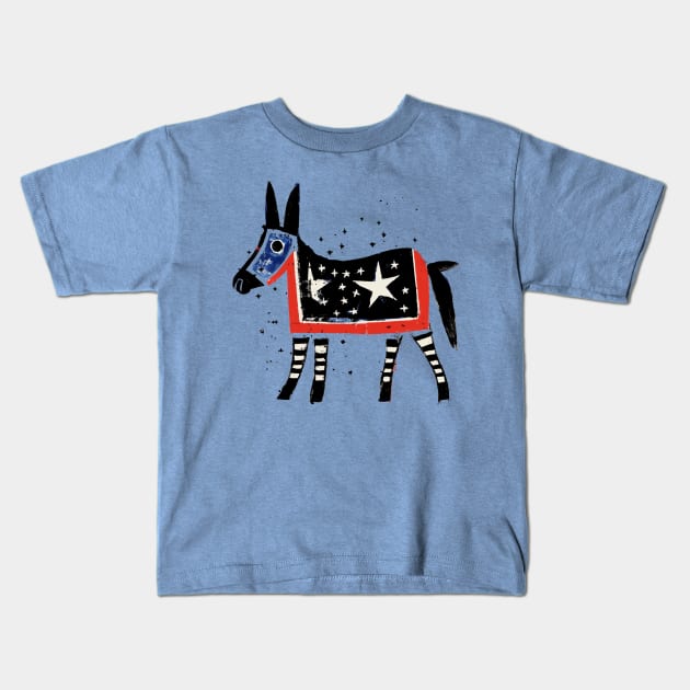 American Donkey Kids T-Shirt by tatadonets